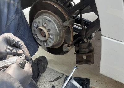 This image shows brake repair in Garland, TX