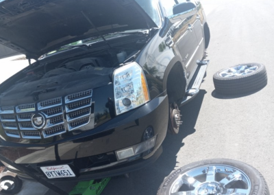 this image shows tire service in Garland, TX